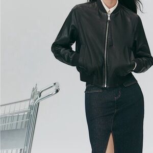 Leather Bomber Jacket